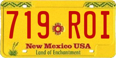 NM license plate 719ROI