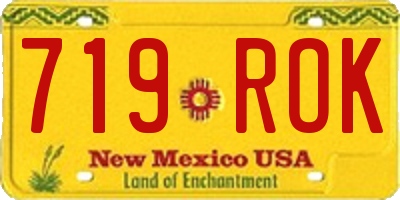 NM license plate 719ROK