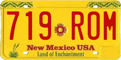 NM license plate 719ROM