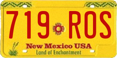 NM license plate 719ROS
