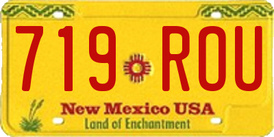 NM license plate 719ROU