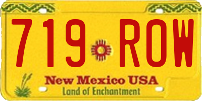 NM license plate 719ROW