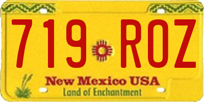NM license plate 719ROZ