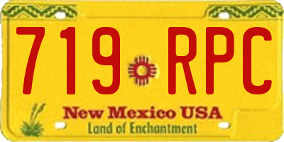 NM license plate 719RPC