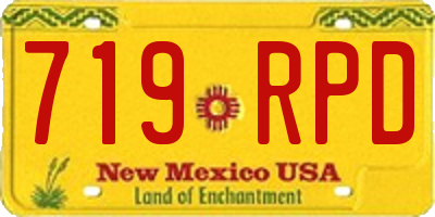 NM license plate 719RPD