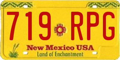 NM license plate 719RPG