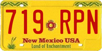 NM license plate 719RPN