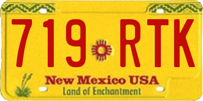 NM license plate 719RTK