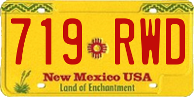 NM license plate 719RWD