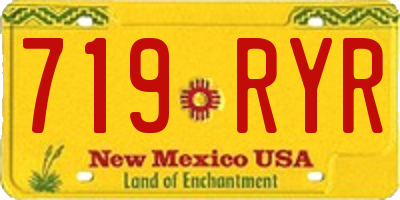 NM license plate 719RYR
