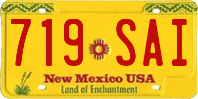 NM license plate 719SAI