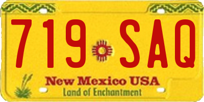 NM license plate 719SAQ