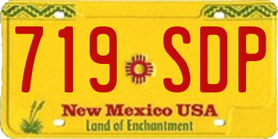 NM license plate 719SDP