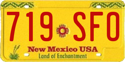 NM license plate 719SFO