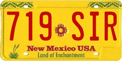 NM license plate 719SIR