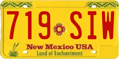NM license plate 719SIW