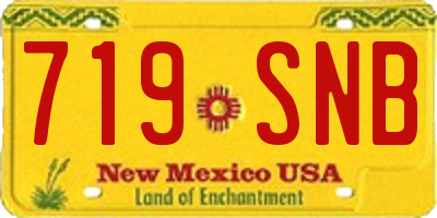 NM license plate 719SNB