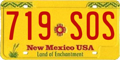 NM license plate 719SOS