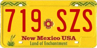 NM license plate 719SZS