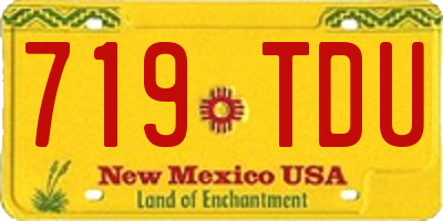 NM license plate 719TDU