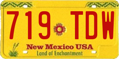 NM license plate 719TDW