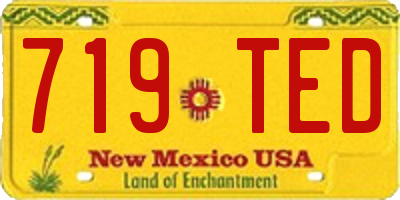 NM license plate 719TED