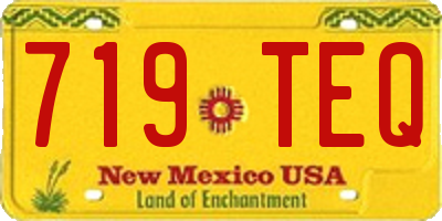 NM license plate 719TEQ