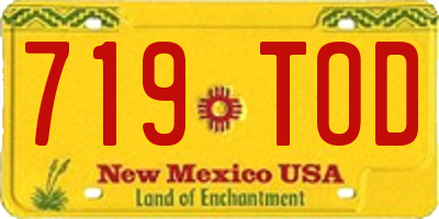 NM license plate 719TOD
