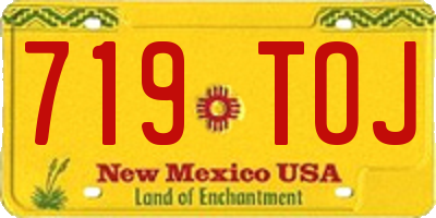 NM license plate 719TOJ