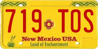 NM license plate 719TOS