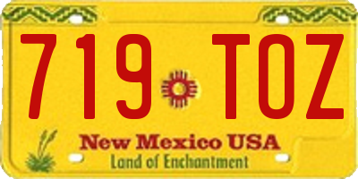 NM license plate 719TOZ