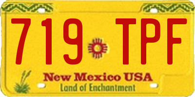 NM license plate 719TPF