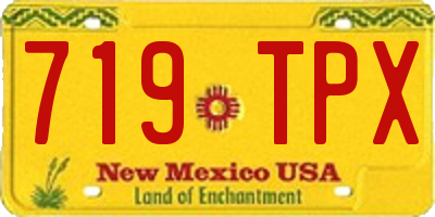 NM license plate 719TPX