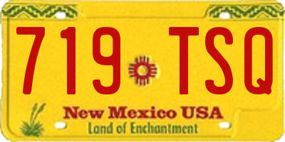 NM license plate 719TSQ