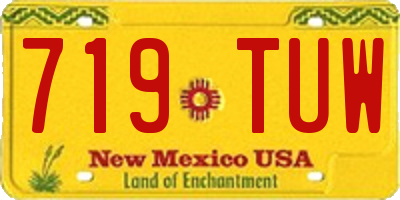 NM license plate 719TUW