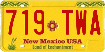 NM license plate 719TWA