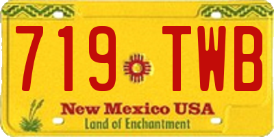 NM license plate 719TWB