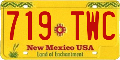 NM license plate 719TWC