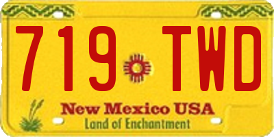 NM license plate 719TWD