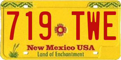 NM license plate 719TWE