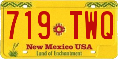 NM license plate 719TWQ