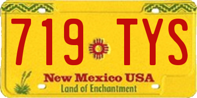NM license plate 719TYS