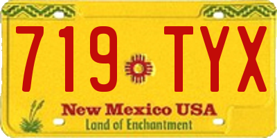 NM license plate 719TYX