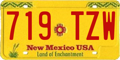 NM license plate 719TZW