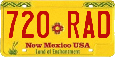 NM license plate 720RAD