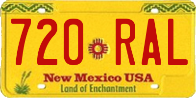 NM license plate 720RAL