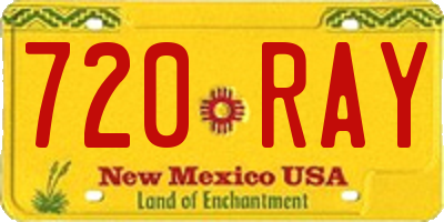 NM license plate 720RAY