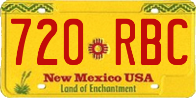 NM license plate 720RBC