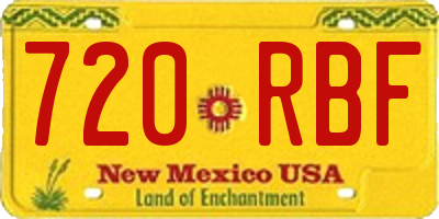 NM license plate 720RBF