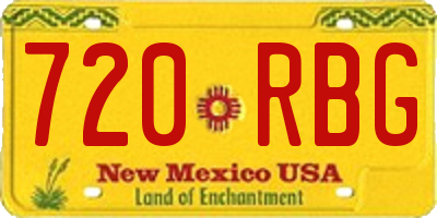 NM license plate 720RBG